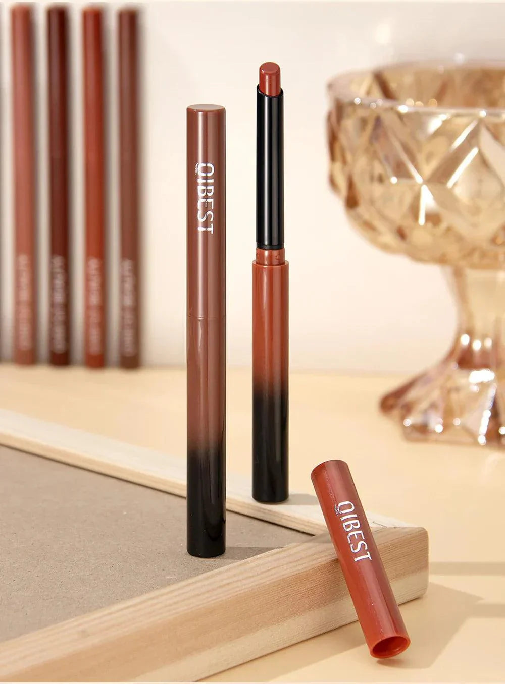 Batom Caneta Matte Nude Longa Duração Lipliner Lápis à prova D'água Delineador de Lábios Contorno Sexy