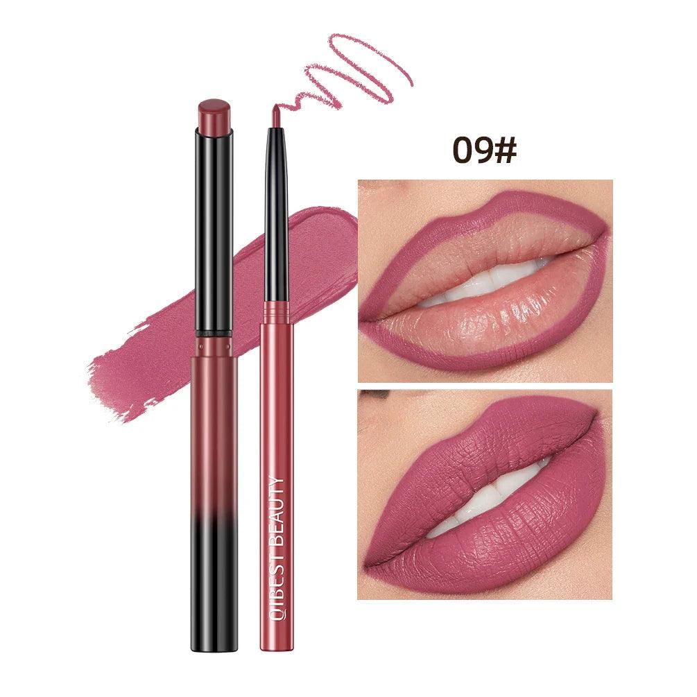 Batom Caneta Matte Nude Longa Duração Lipliner Lápis à prova D'água Delineador de Lábios Contorno Sexy