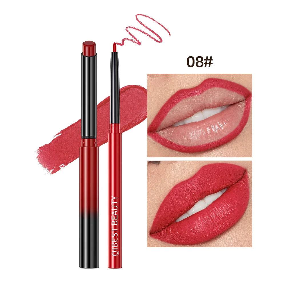 Batom Caneta Matte Nude Longa Duração Lipliner Lápis à prova D'água Delineador de Lábios Contorno Sexy