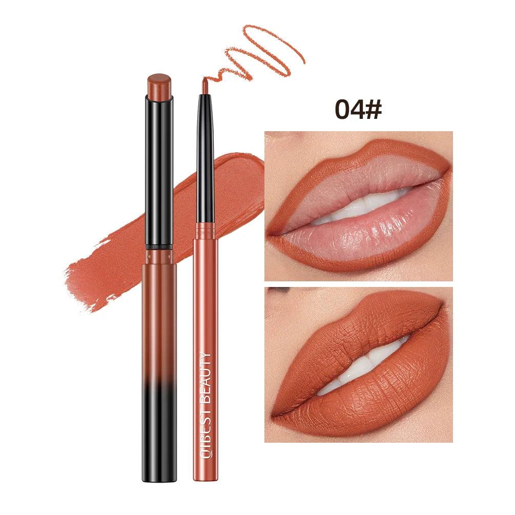 Batom Caneta Matte Nude Longa Duração Lipliner Lápis à prova D'água Delineador de Lábios Contorno Sexy