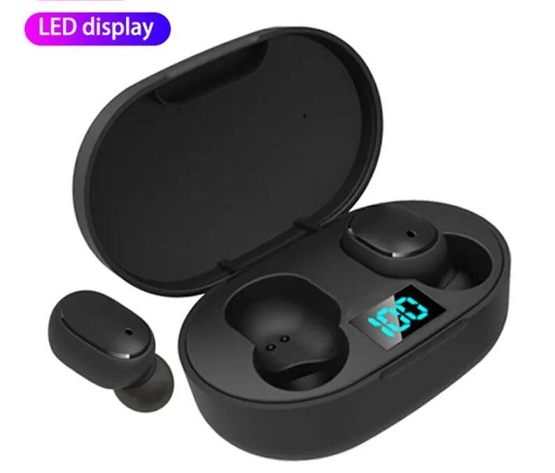 Fone de ouvido E6S TWS sem fio Bluetooth à prova d'água com cancelamento de ruído LED sem fio Bluetooth